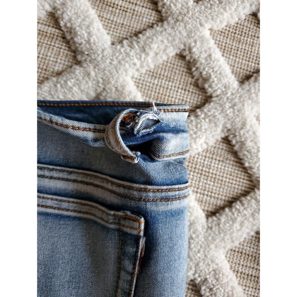 Vintage Y2K 90's Beaded Embroidered Wide Leg Jeans Size 9/10 Flaw - Picture 7 of 12